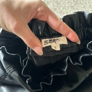 Black comfy leather pants